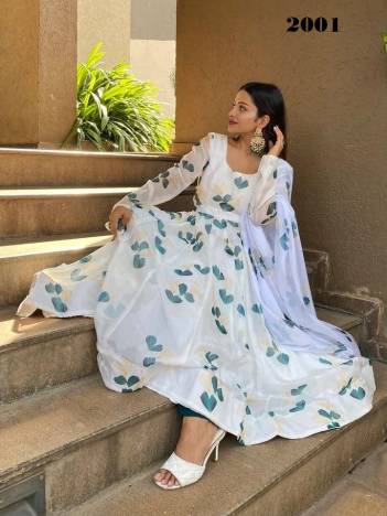 D.NO. 2001 BY SAGAR IMPEX PRINTED GOWNS MANUFACTURER IN INDIA